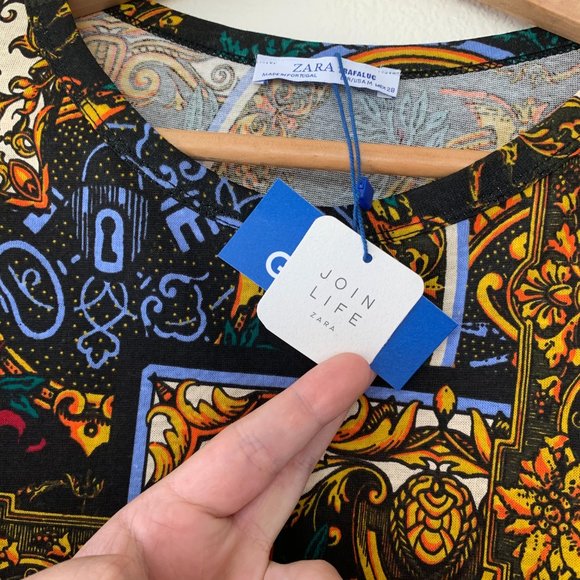 Zara NWT Short Sleeve Designer Inspired Tee - Picture 7 of 8
